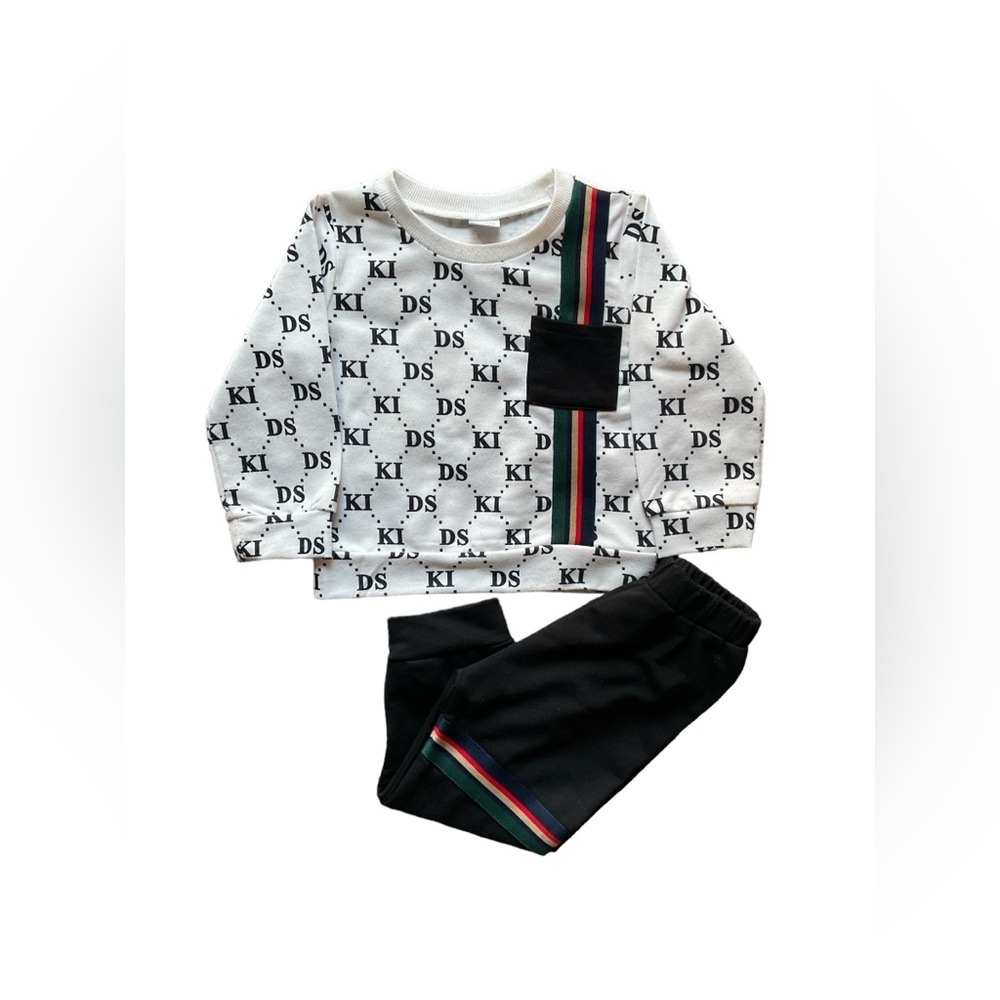 Fancy Toddler Baby Boy Outfit Set Long Sleeve Shirt with Pants 18-24 Months